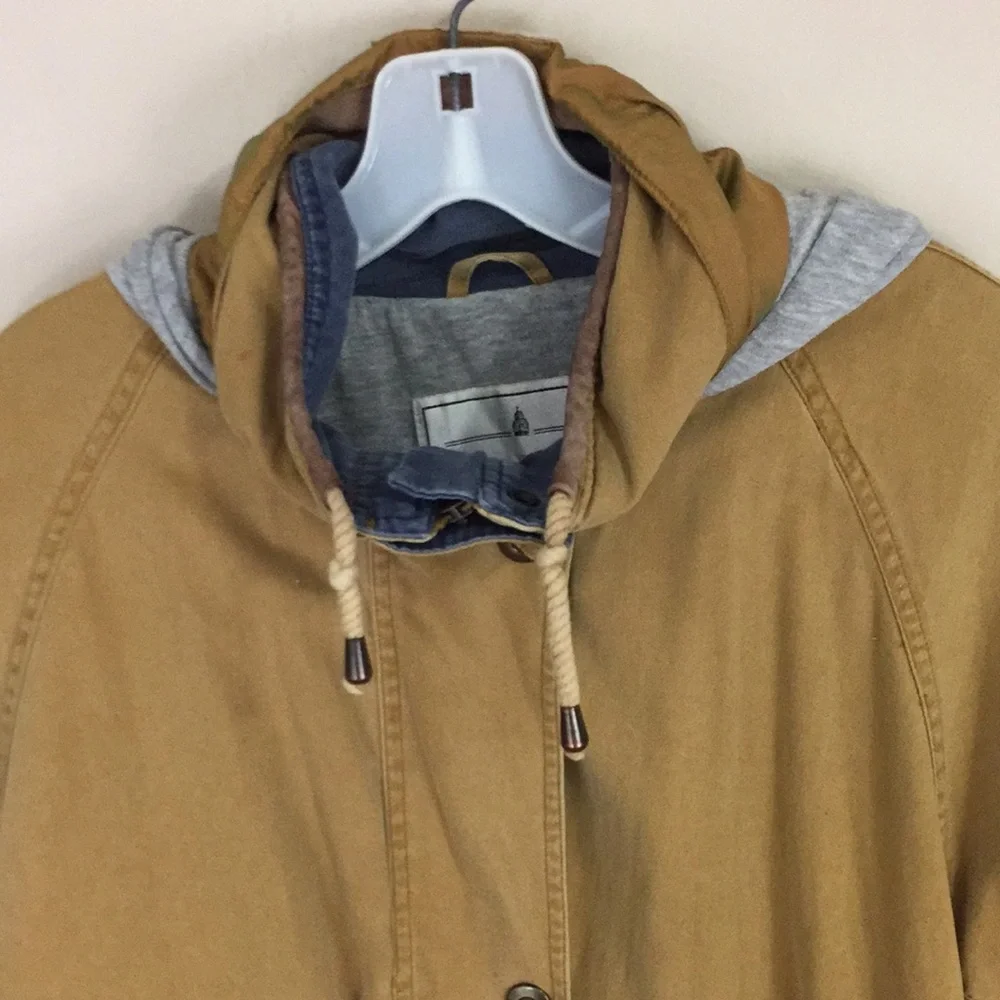 Vintage Towns by London Fog Hooded Zipper / Snap Front Utility Cargo Jacket